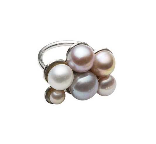 Big Cluster Pearl Ring