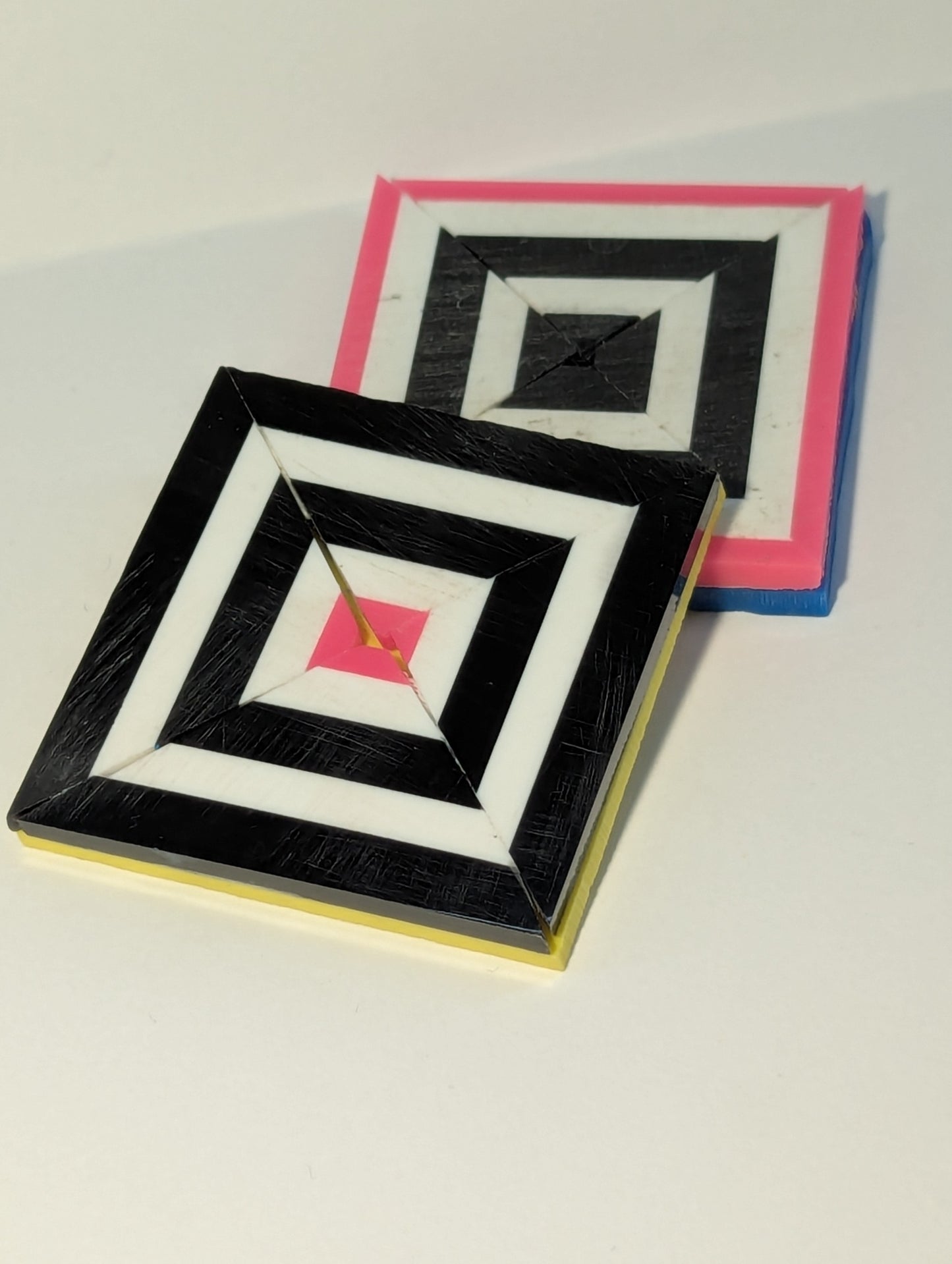 Blue Yosegi Zaiku Inspired Brooch